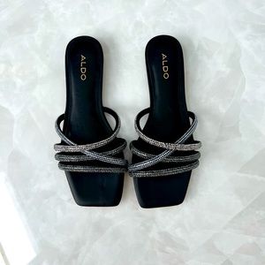 Aldo sandals black diamonds 6.5 Steve Madden 37 new flats